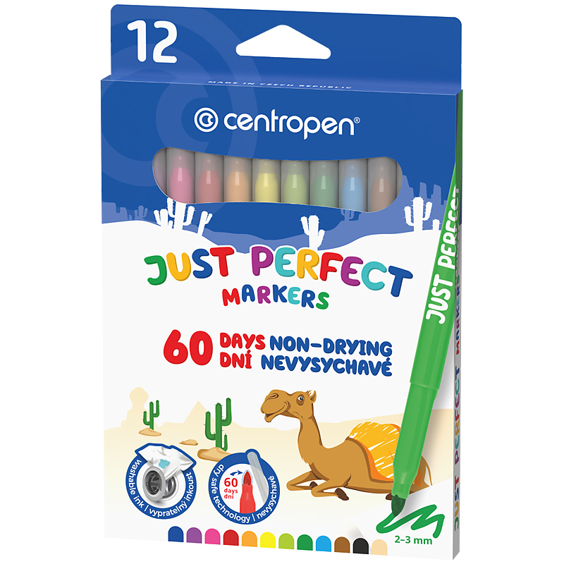 Фломастери CENTROPEN 2510 Just Perfect, набір 12 шт.